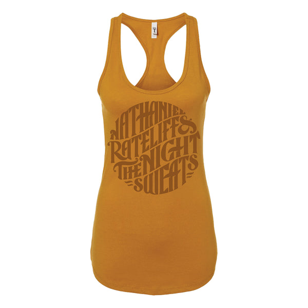 Women's Logo Racerback Tank in Antique Gold