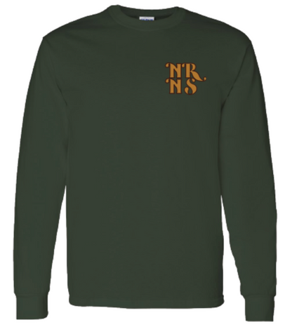 Hawk and Rocks Long Sleeve tee