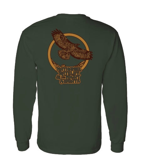 Hawk and Rocks Long Sleeve tee